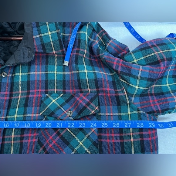 Vintage Allen Winfield Mens Button Up Tartan Plaid Wool Blend Shacket Quilted 3X - Picture 11 of 11
